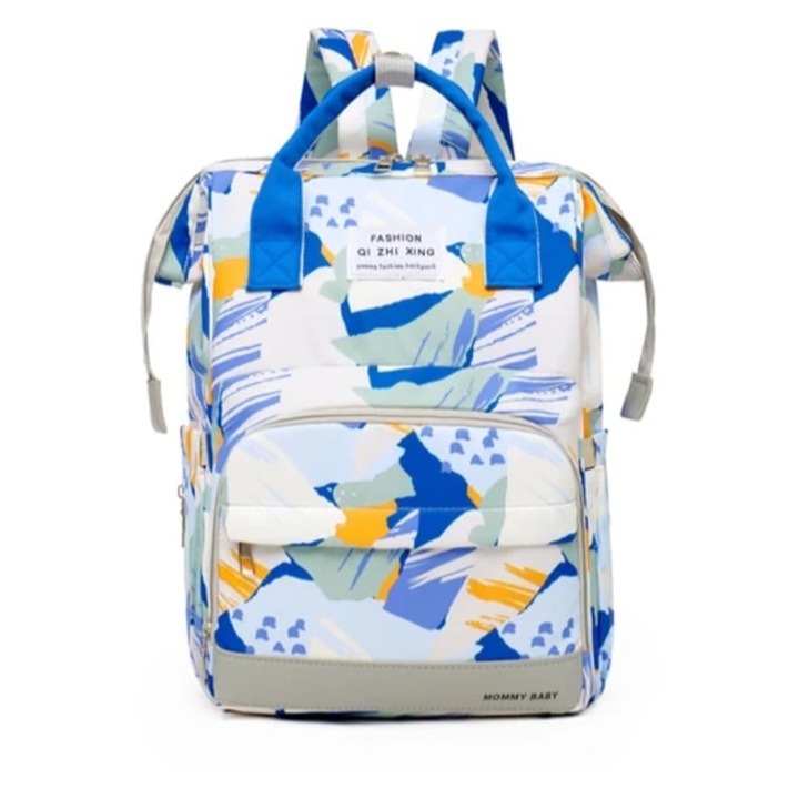 Geanta pentru mamici, Multifunctional, Fashion Paradiso, Premium, impermeabil, Geanta maternitate, 2 buzunare termoizolante, accesorii carucior, 38x26x16 cm, 340g