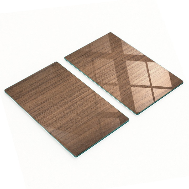 Placi decorative, Tulup, set 2 deski de bucatarie din sticla, 2x30x52cm, antiderapante, rezistente la temperaturi ridicate