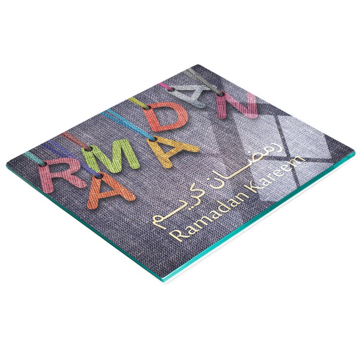 Tocator de bucatarie, tulup, sticla calita, 60x52cm, antiderapant, rezistent la temperaturi ridicate