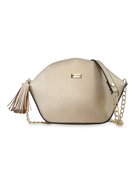 Geanta dama Hunter, model seashell, multicolor, cu detalii metalice, dimensiuni 30x45cm