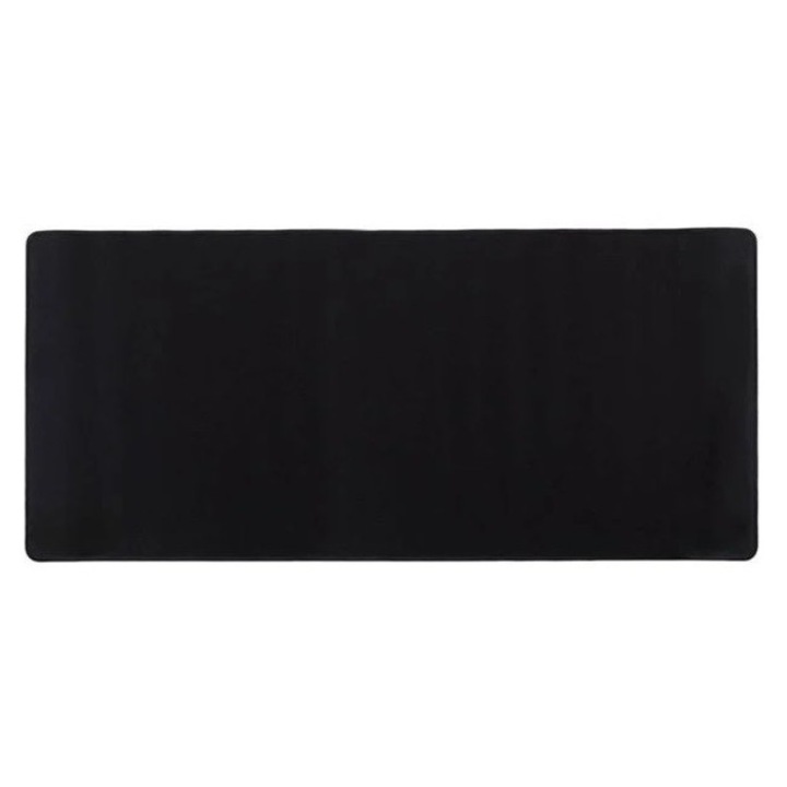 Mousepad Gaming XXL Mare, Birou, Office, Antiderapant, Cusaturi Anti-Rupere, Waterproof, Elastan, Calitate Superioara, 90 x 40 cm, Negru Mat