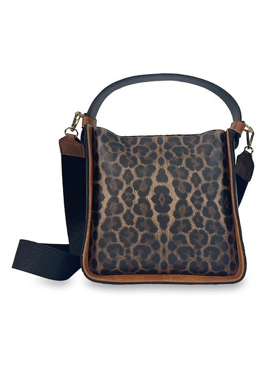 Geanta dama Hunter Accessories, model Jungle Pantheras, zebra, 3 compartimente, dimensiuni variate