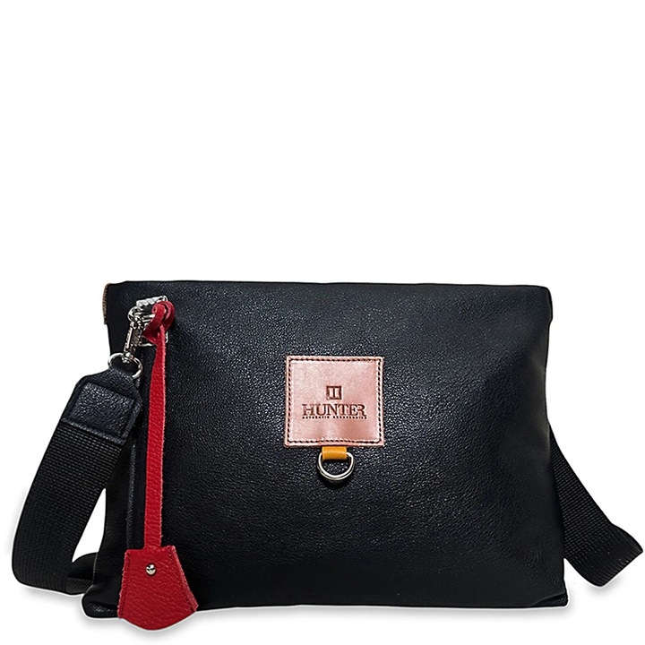 Geanta de dama, Hunter, pouch Safari, multicolor, 1 compartiment interior, 1 compartiment exterior.