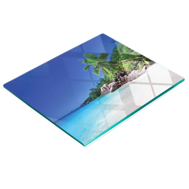 Dekoratív tábla, Tulup, üveg konyhai tábla, 60x52cm, csúszásmentes, magas hőmérsékletnek ellenálló