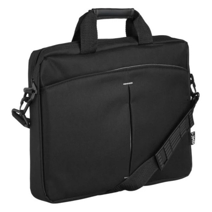 Geanta pentru Laptop, Casual, WaterProof, Bareta de umar, Design Slim, 15.6" Neagra