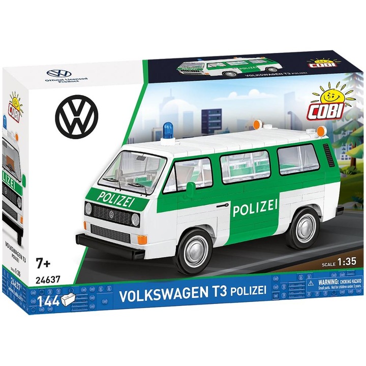 Set de Construit Volkswagen T3 Polizei, 144 piese