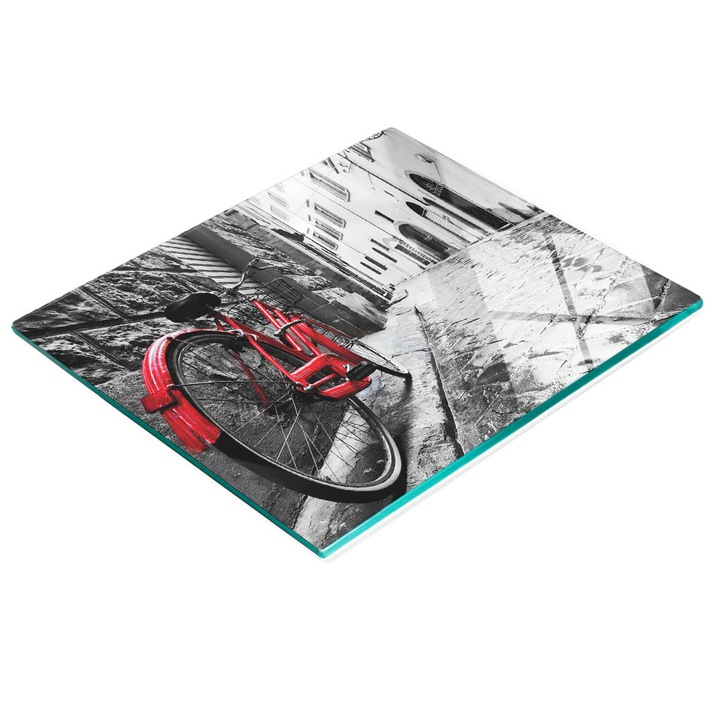 Tocator de bucatarie, Tulup, din sticla, 60x52 cm, antiderapant, rezistent la temperaturi ridicate