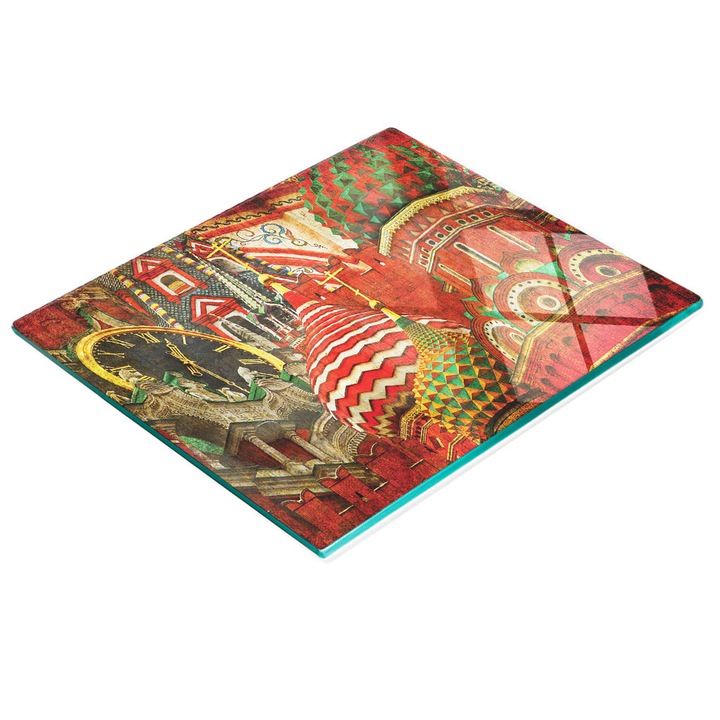 Tocator, din sticla, Tulup, 60x52 cm, antiderapant, rezistent la temperaturi ridicate