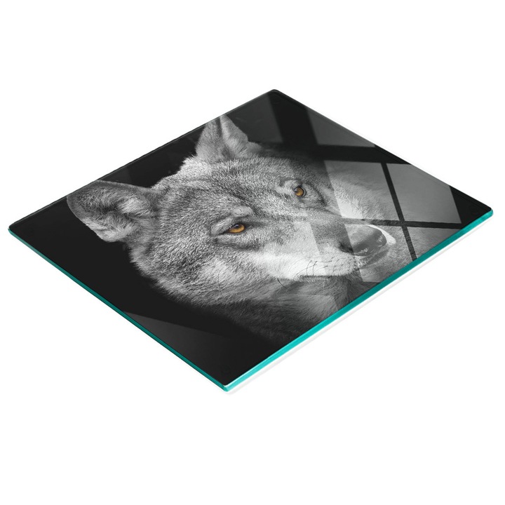 Tocator, din sticla, Tulup, 60x52 cm, antiderapant, rezistent la temperaturi ridicate