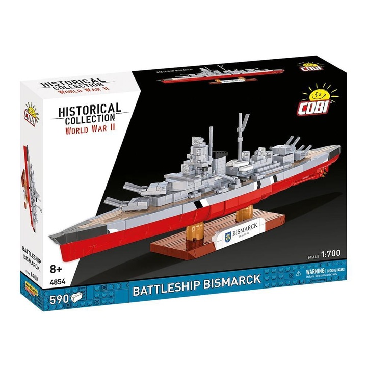Set de Construit Battleship Bismarck, 590 piese