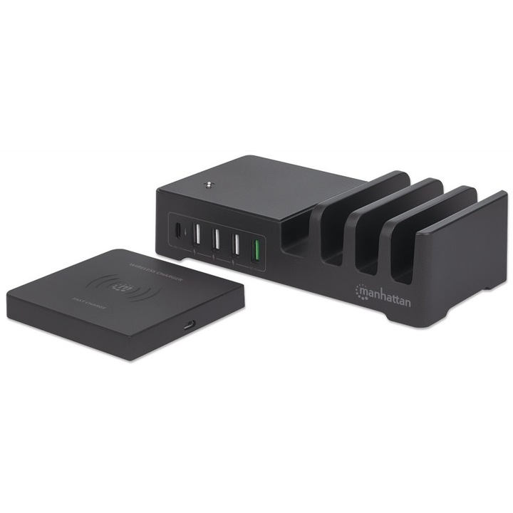 Incarcator telefon Manhattan 102230, 2 porturi USB, 100-240V