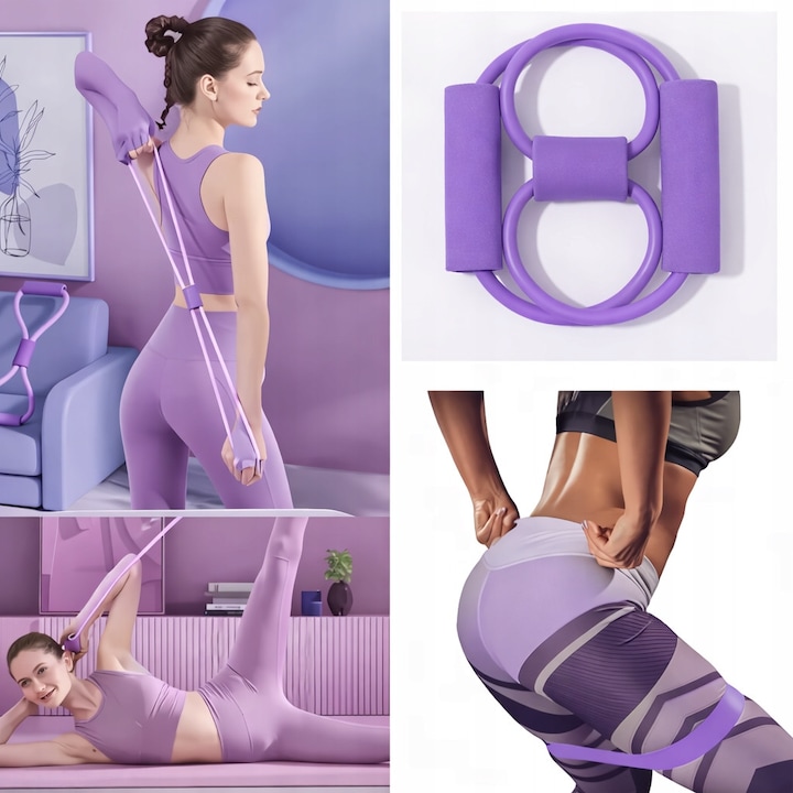 Pilates és gyakorlatszett, Pilates henger fogantyúkkal, edzőlabda, sporttáska húzózsinórral, ellenállási szalag, többszínű