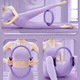 Pilates és gyakorlatszett, Pilates henger fogantyúkkal, edzőlabda, sporttáska húzózsinórral, ellenállási szalag, többszínű