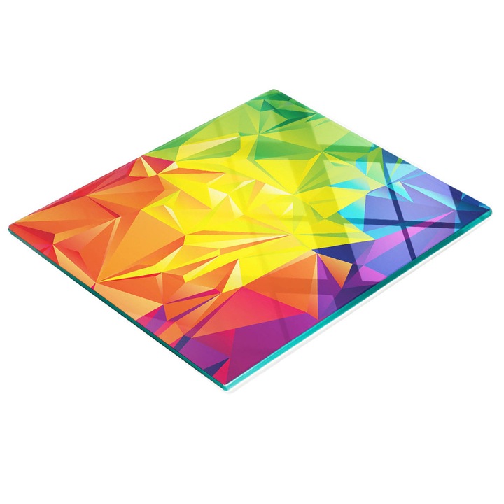 Tulup dekoratív üvegtábla, 60x52cm, csúszásmentes, magas hőmérsékletnek ellenálló