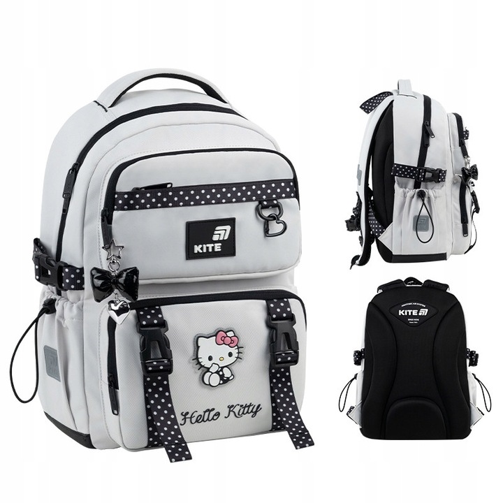 Rucsac scolar ortopedic pentru fete, clasa 1-6, cu curea toracica, Hello Kitty, Kite