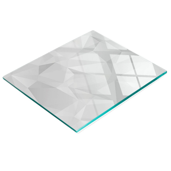 Dekoratív tábla, Tulup, fal-/konyhapult védelem, üveg, 60x52cm, csúszásmentes, magas hőmérsékletnek ellenálló, absztrakt mintás