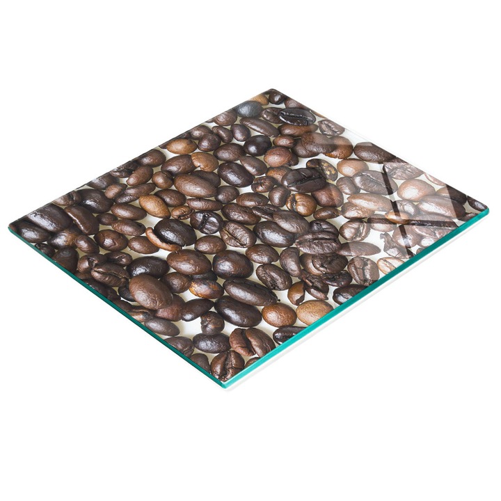 Placa decorativa, Tulup, deska de bucatarie din sticla, 60x52cm, antiderapanta, rezistenta la temperaturi ridicate