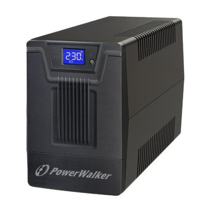 UPS Power Walker Line-Interactive, 1000VA, 4x PL 230V, RJ11/45 In/Out, USB, LCD, черен