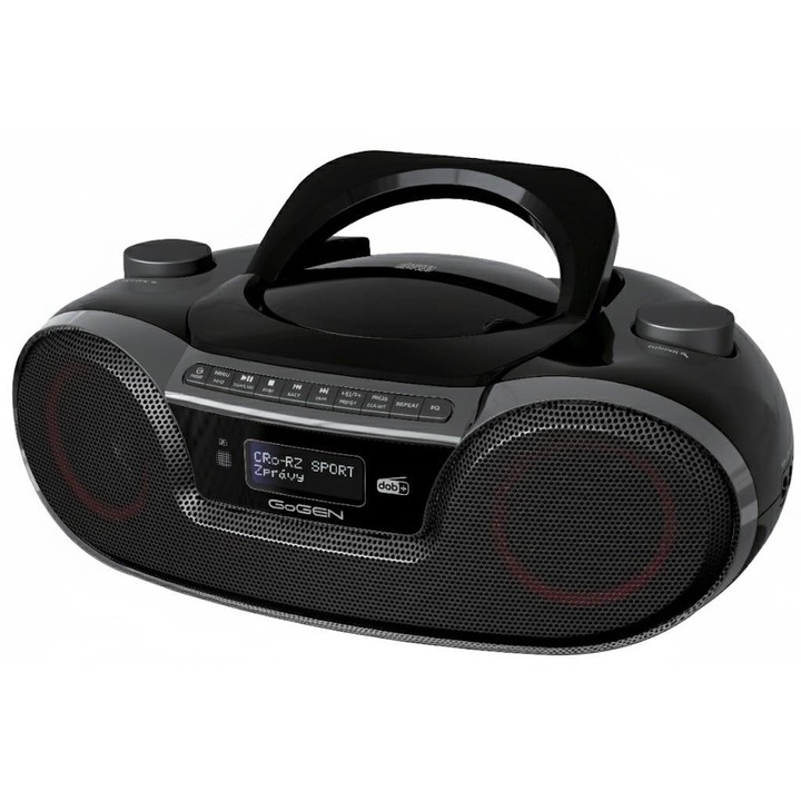 Аудио система GoGEN Boombox CDM490BTDABS, Bluetooth, DAB, черна