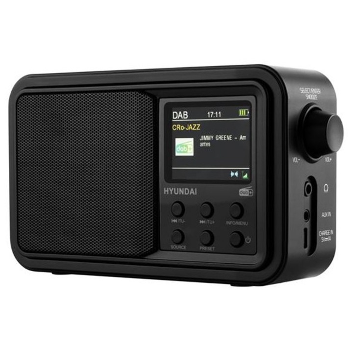Radio portabil DAB+/FM, Hyundai, Bluetooth, negru