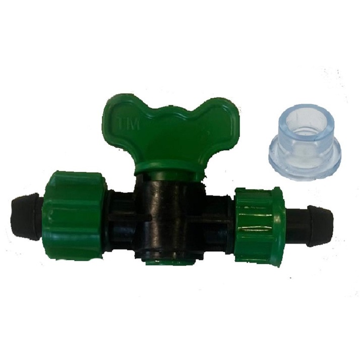 Set 10 robineti cu 2 piulite si garnitura silicon 14mm pentru tub si banda picurare 16-17mm Joseph Agro