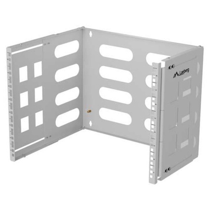 Rack fém Lanberg 19" 8U 497x400x240mm, szürke