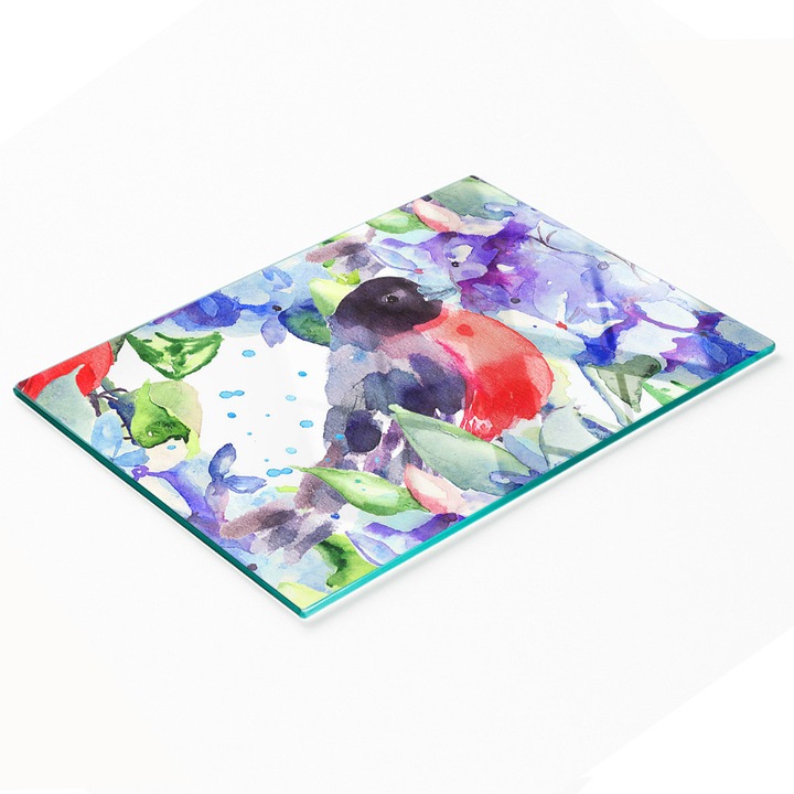 Tulup dekoratív konyhai tábla, biztonsági üveg, 80x52cm, csúszásmentes, magas hőmérsékletnek ellenálló