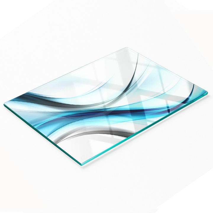 Tulup dísztábla, absztrakt nyílás, 80x52cm, biztonsági üveg, csúszásmentes