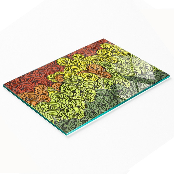 Tulup dekoratív üveg tábla, 80x52cm, csúszásmentes, magas hőmérsékletnek ellenálló