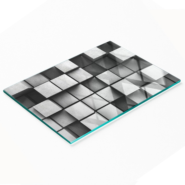 Tulup dísztábla, üvegből készült, 80x52cm, csúszásmentes, magas hőmérsékletnek ellenálló