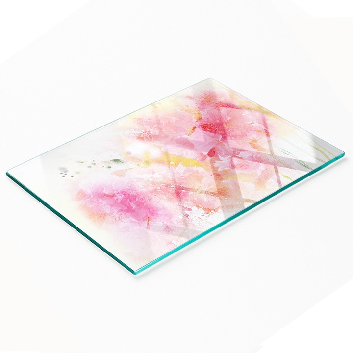 Tulup konyhai vágódeszka, üveg, 80x52cm, csúszásmentes, magas hőmérsékletnek ellenálló