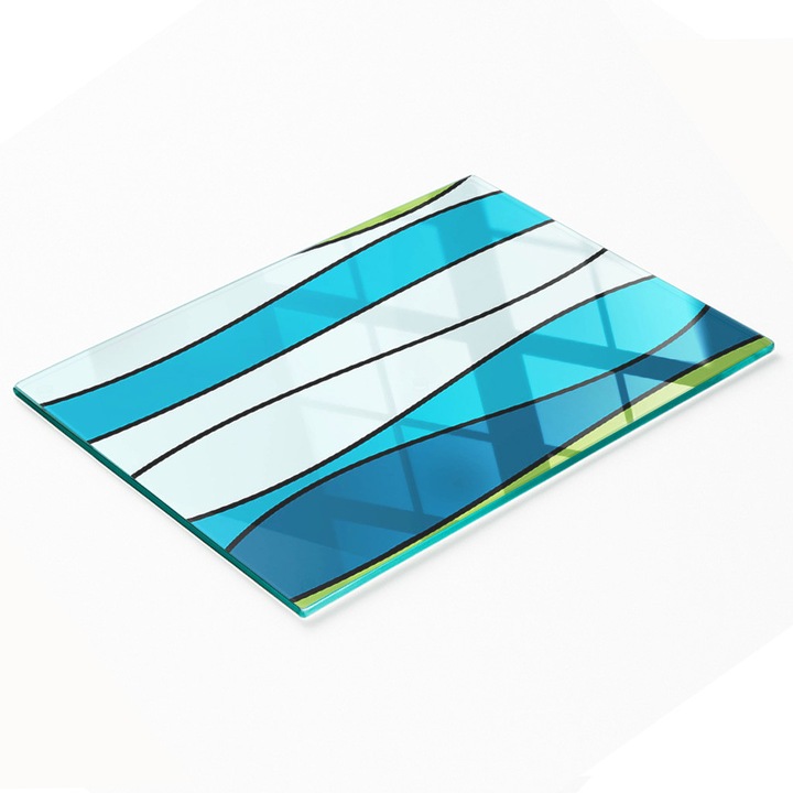 Dekoratív üveglap, Tulup, 80x52cm, csúszásmentes, magas hőmérsékletnek ellenálló