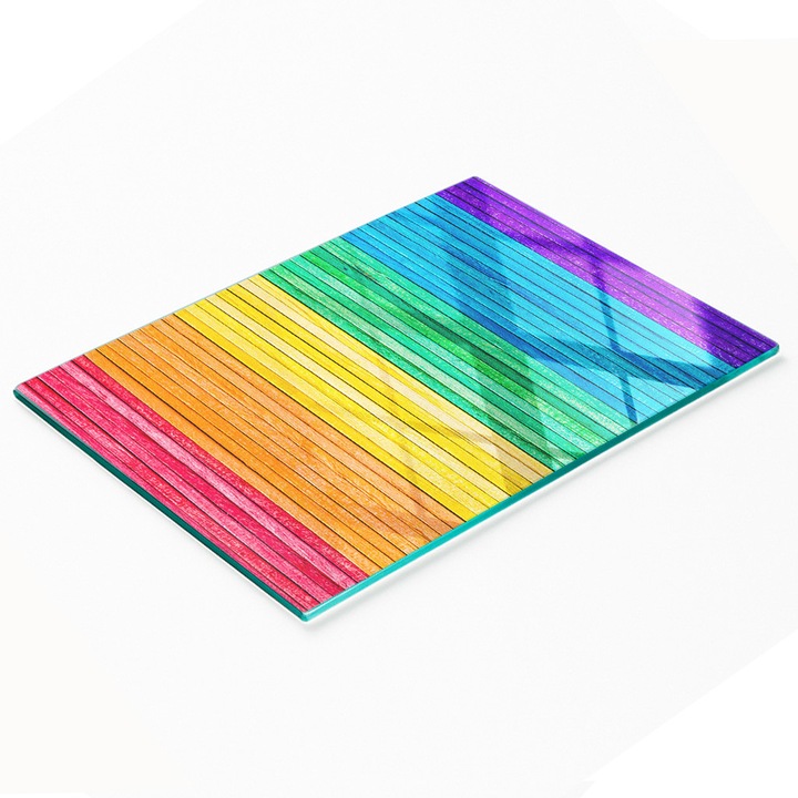 Tulup dekoratív üveglap, 80x52cm, csúszásmentes, magas hőmérsékletnek ellenálló, többszínű