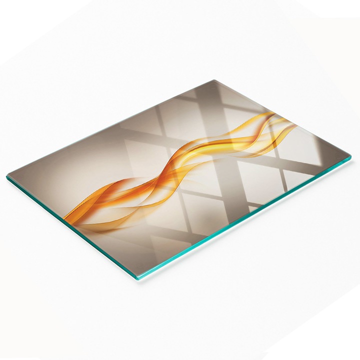 Tulup dekoratív üvegtábla, konyhai vágódeszka, 80x52cm, csúszásmentes, magas hőmérsékletnek ellenálló