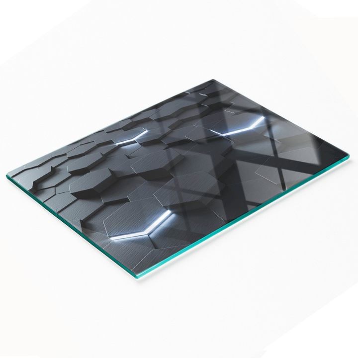 Tulup dekoratív üvegtábla, edzett üveg, 80x52cm, csúszásmentes, magas hőmérsékletnek ellenálló