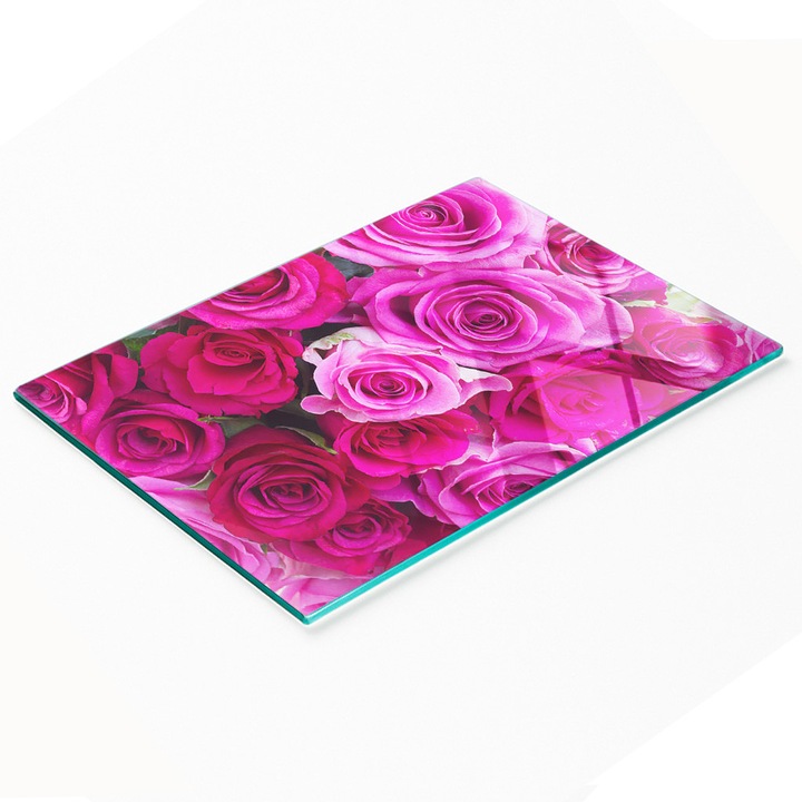 Platou de bucatarie Tulup, deschidere 80x52cm, sticla securizata, antiderapant, rezistent la temperaturi ridicate