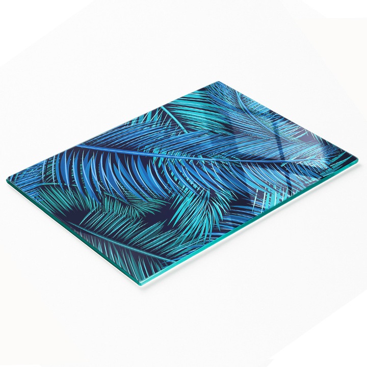 Dekorációs üveglap, Tulup, pálma nyílás, 80x52cm, 1 darab, edzett üveg