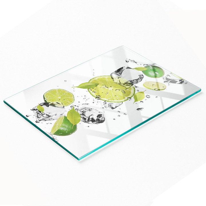 Tulup dekoratív konyhai tábla, biztonsági üveg, 80x52cm, csúszásmentes, magas hőmérsékletnek ellenálló