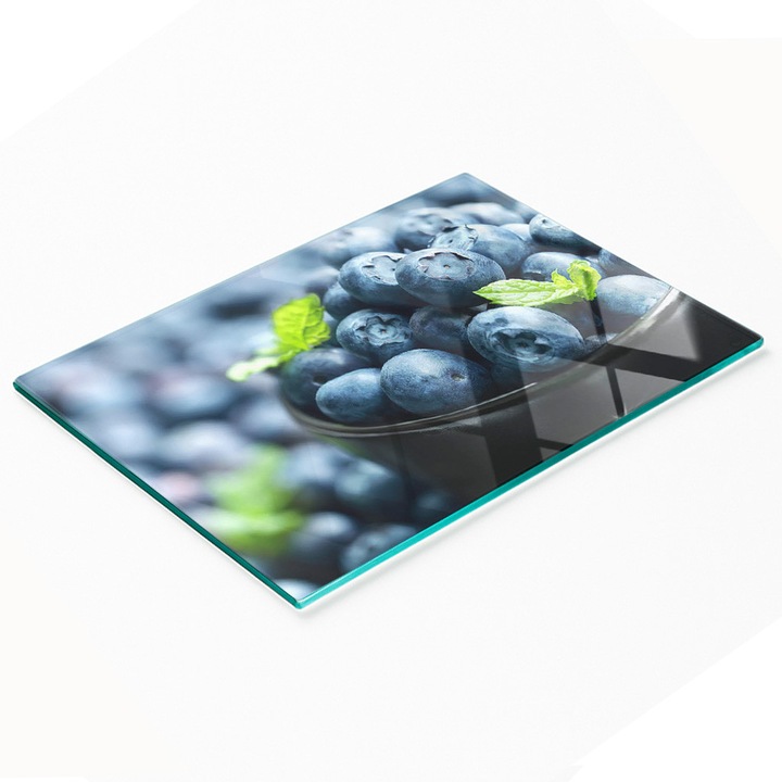Tulup konyhai vágódeszka, edzett üveg, 80x52 cm, csúszásmentes, magas hőmérsékletnek ellenálló