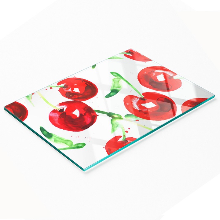 Tulup edzett üveg konyhai vágódeszka, 80x52cm, csúszásmentes, magas hőmérsékletnek ellenálló