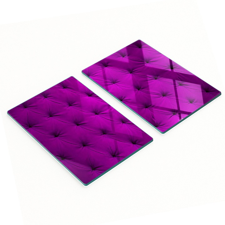 Tulup 2 db konyhai vágódeszka készlet, edzett üveg, 2x40x52 cm, csúszásmentes, magas hőmérsékletnek ellenálló
