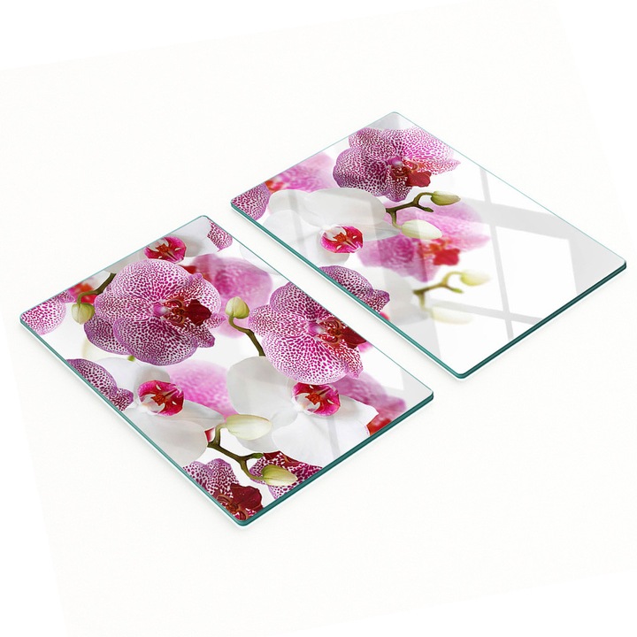 Platouri de bucatarie Tulup, set 2 bucati, sticla, 2x40x52cm, antiderapante, rezistente la temperaturi ridicate