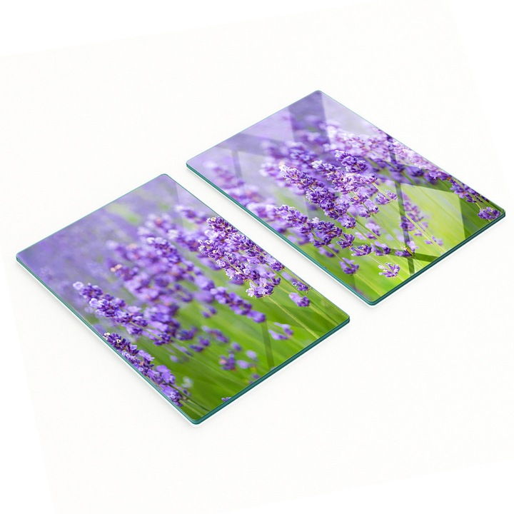 Dísztányér készlet, Tulup, edzett üveg, 2x40x52cm, csúszásmentes, magas hőmérsékletnek ellenálló