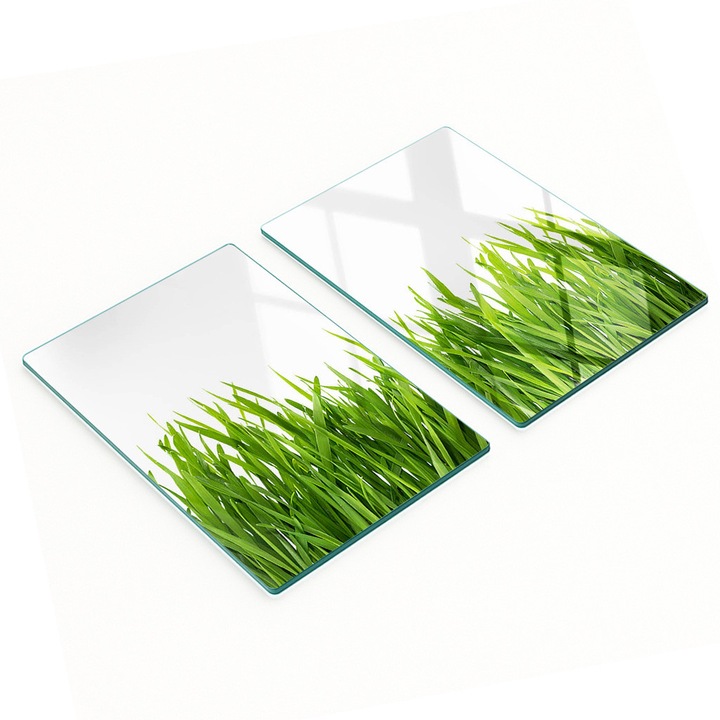 Tulup dekoratív üveglap készlet, edzett üveg, 2x40x52cm, csúszásmentes, magas hőmérsékletnek ellenálló