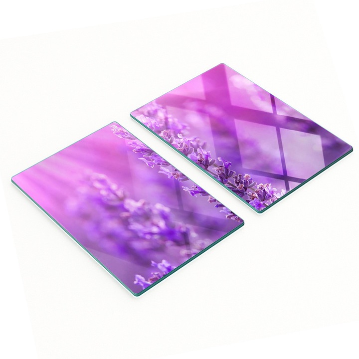 Tulup, 2 db dekoratív üveglap készlet, 2x40x52 cm, csúszásgátló, magas hőmérsékletnek ellenálló, többszínű