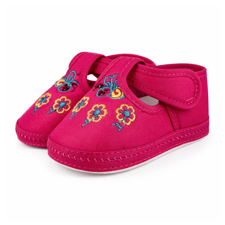 Botosei bebelusi Chippo 30101-2-DPK-L, Flori, Textil, L, 11.5 cm, 20 EU, Roz închis