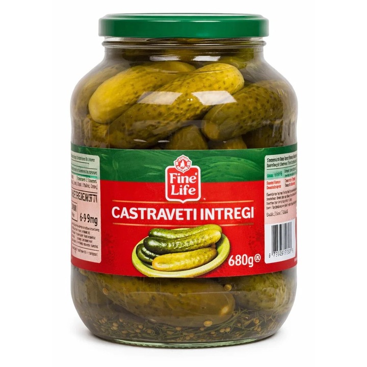 Castraveti in Otet, 6-9 cm, Fine Life, 680 g