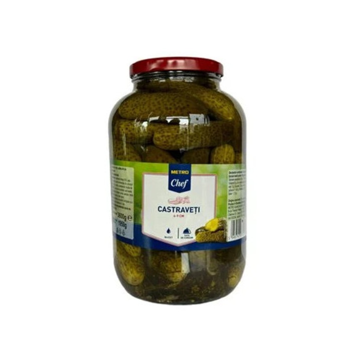 Castraveti in Otet, 6-9 cm, Metro Chef, 3.6 Kg