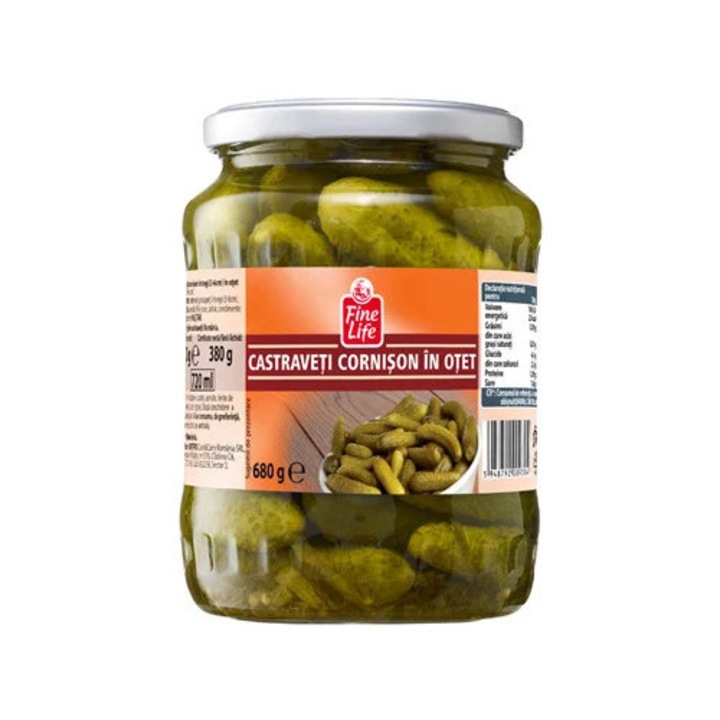 Cornison uborka, 3-6 cm-es kaliber, Fine Life, 680 g