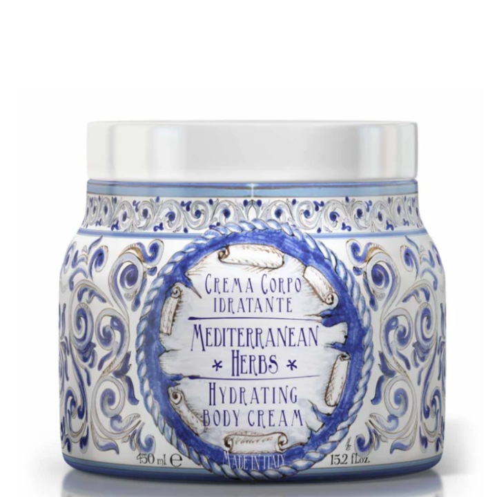 Rudy Profumi testápoló krém, Erbe del Mediterraneo, 450 ml, Mirtusz és Gyömbér